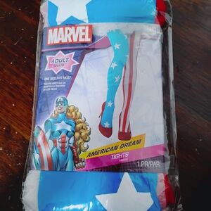 Marvel Patriotic Stars & Stripes Blue White Red Tights